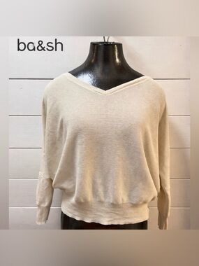 BA&SH Cream Knit Top Size S